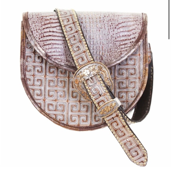 NWOT Double J Saddlery Western Crossbody Belt Buckle Purse Saddle Bag - Picture 1 of 11
